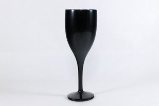 ワインカップ 黒内白塗の側面