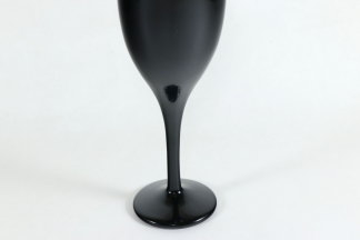 ワインカップ 黒内白塗のステムとプレート